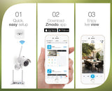 Zmodo 720p HD Wireless Outdoor Security Camera with Smart Night Vision and Motion Detection - Top-Down View