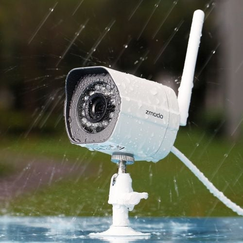 Zmodo 4-Pack 720p HD Wireless Outdoor Security Camera with Smart Night Vision and Motion Detection