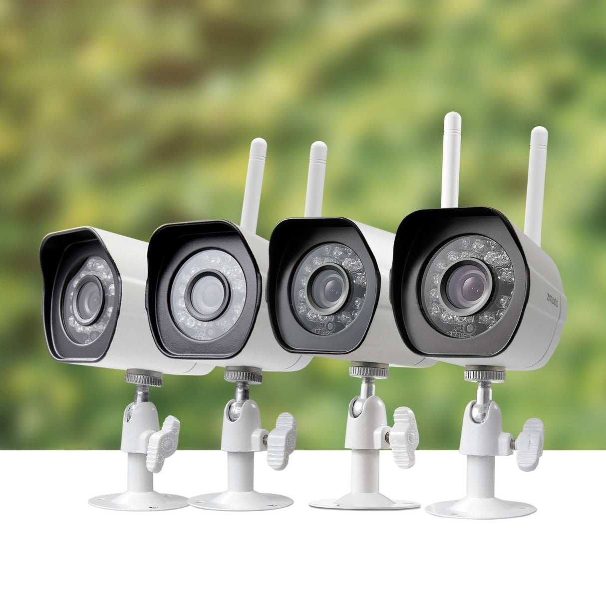 Zmodo 4-Pack 720p HD Wireless Outdoor Security Camera with Smart Night Vision and Motion Detection