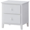 Wisteria Bedside Nightstand 2 Drawers Storage Cabinet Shelf Side Table - White