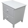 Wisteria Bedside Nightstand 2 Drawers Storage Cabinet Shelf Side Table - White