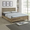 4 Pieces Bedroom Suite Natural Wood Like MDF Structure King Size Oak Colour Bed, Bedside Table & Dresser
