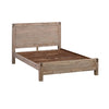 Double size Bed Frame in Solid Acacia Wood with Medium High Headboard in Oak Colour