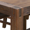 Dining Table 210cm Large Size with Solid Acacia  Wooden Base in Chocolate Colour
