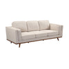 3+2+1 Seater Sofa Beige Fabric Lounge Set for Living Room Couch with Wooden Frame