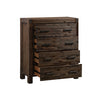 Tallboy with 4 Storage Drawers Assembled in Chocolate Colour Solid Wooden
