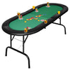 185cm 8 Player Folding Poker Blackjack Table with Cup Holder
