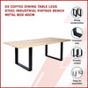 2x Coffee Dining Table Legs Steel Industrial Vintage Bench Metal Box 40CM