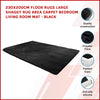 230x200cm Floor Rugs Large Shaggy Rug Area Carpet Bedroom Living Room Mat - Black