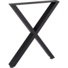 X-Shaped Table Bench Desk Legs Retro Industrial Design Fully Welded - Black