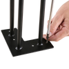 Set of 4 Industrial 3-Rod Retro Hairpin Table Legs 12mm Steel Bench Desk - 11cm Black