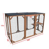 180cm Large Cat Enclosure Wooden Outdoor Cage with 3 Platforms