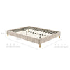 Contemporary Platform Bed Base Fabric Upholestered with Timber Slat King Single in Beige