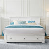 Margaux White Coastal Lifestyle Bedframe with Storage Drawers King