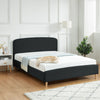 Scandinavian Rounded Bed Frame in Charcoal Queen