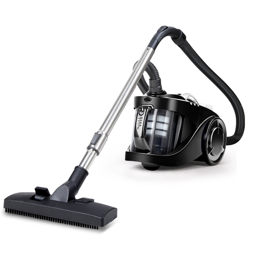 Devanti 2200W Bagless Cyclonic Vacuum Cleaner for Home, Office, and Car - Black