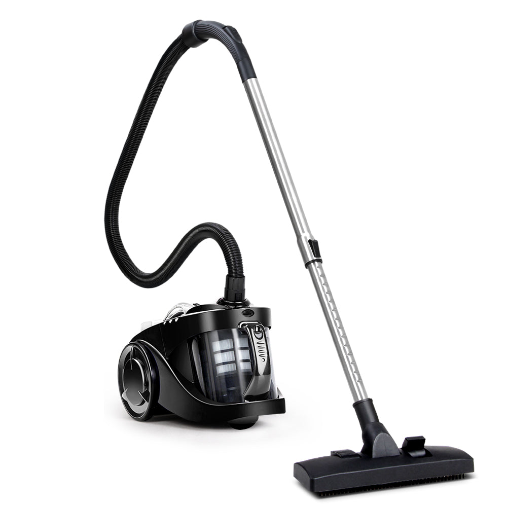 Devanti 2200W Bagless Cyclonic Vacuum Cleaner for Home, Office, and Car - Black