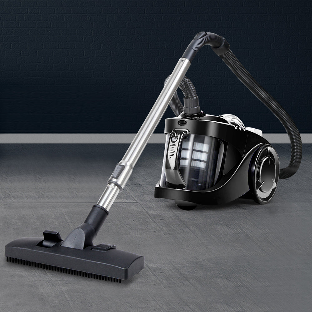 Devanti 2200W Bagless Cyclonic Vacuum Cleaner for Home, Office, and Car - Black