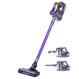 Devanti Cordless Stick Vacuum Cleaner with Motorized Roller Brush - 150W Purple - Front View