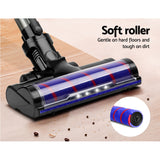 Devanti Cordless Stick Vacuum Cleaner with Motorized Roller Brush - 150W Purple - Rear View