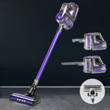 Devanti Cordless Stick Vacuum Cleaner with Motorized Roller Brush - 150W Purple