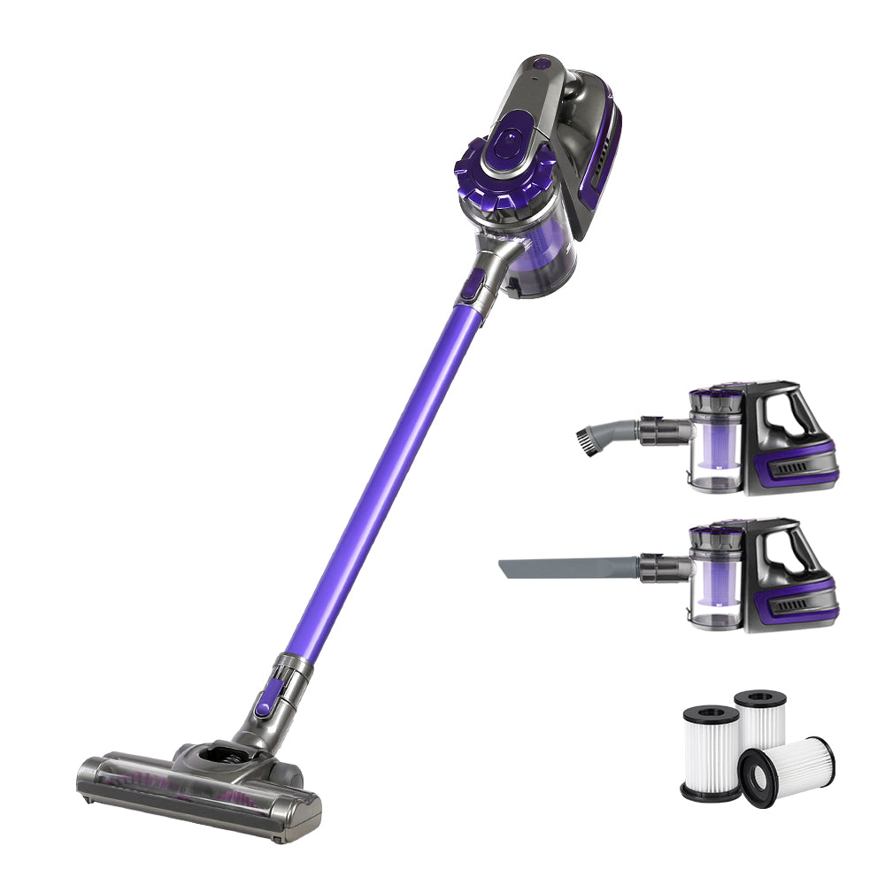 Devanti Cordless Handstick Vacuum Cleaner with HEPA Filter in Purple