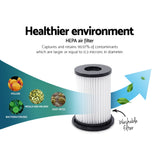 Devanti Cordless Handstick Vacuum Cleaner with HEPA Filter in Purple - Top-Down View