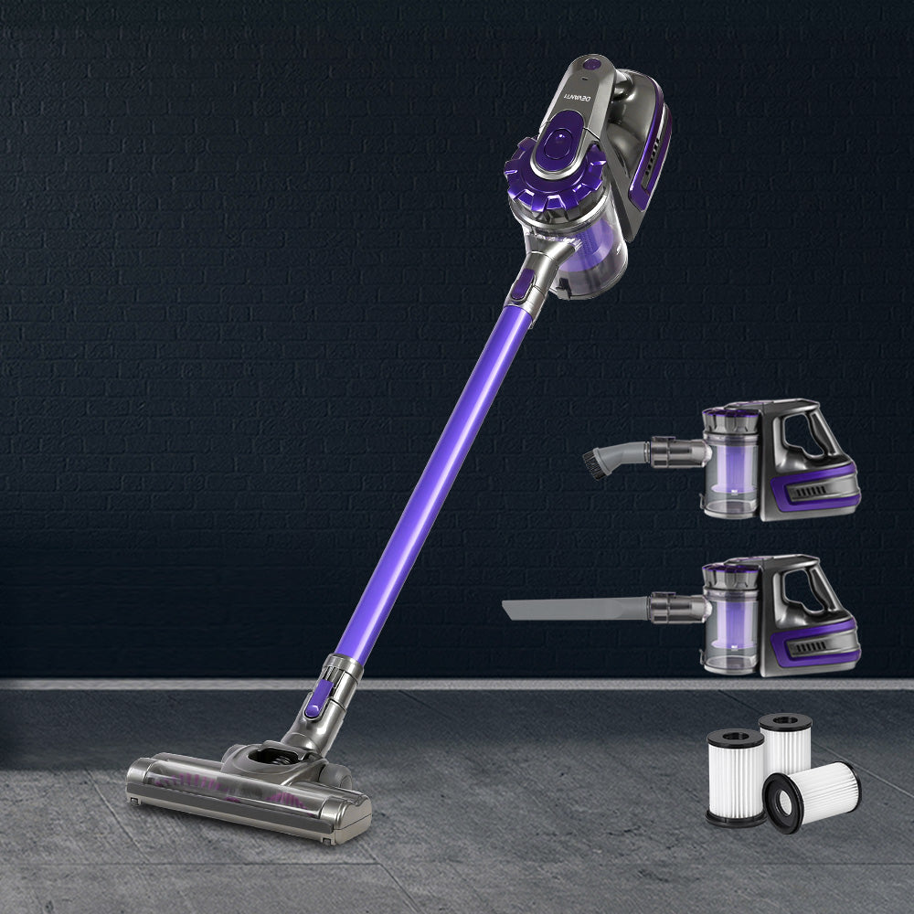Devanti Cordless Handstick Vacuum Cleaner with HEPA Filter in Purple
