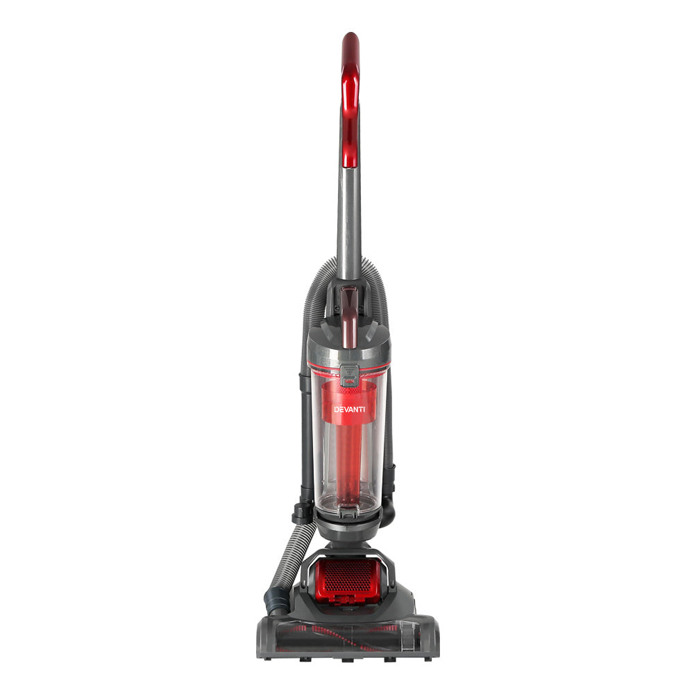 Devanti 1000W Bagless Upright Vacuum Cleaner with Cyclone Filtration and 3L Dust Bin