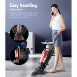 Devanti 1000W Bagless Upright Vacuum Cleaner with Cyclone Filtration and 3L Dust Bin - Close-Up Angle
