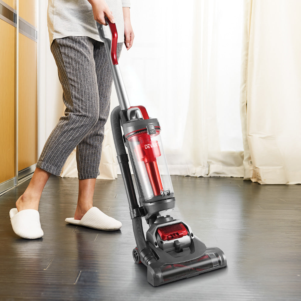 Devanti 1000W Bagless Upright Vacuum Cleaner with Cyclone Filtration and 3L Dust Bin