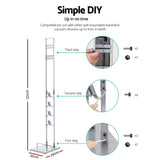 Dyson Vacuum Cleaner Freestanding Stand Rack for V6, V7, V8, V10, V11 - Space-Saving Silver Holder - Top-Down View