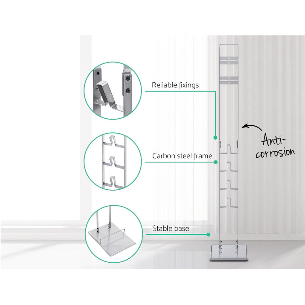 Dyson Vacuum Cleaner Freestanding Stand Rack for V6, V7, V8, V10, V11 - Space-Saving Silver Holder