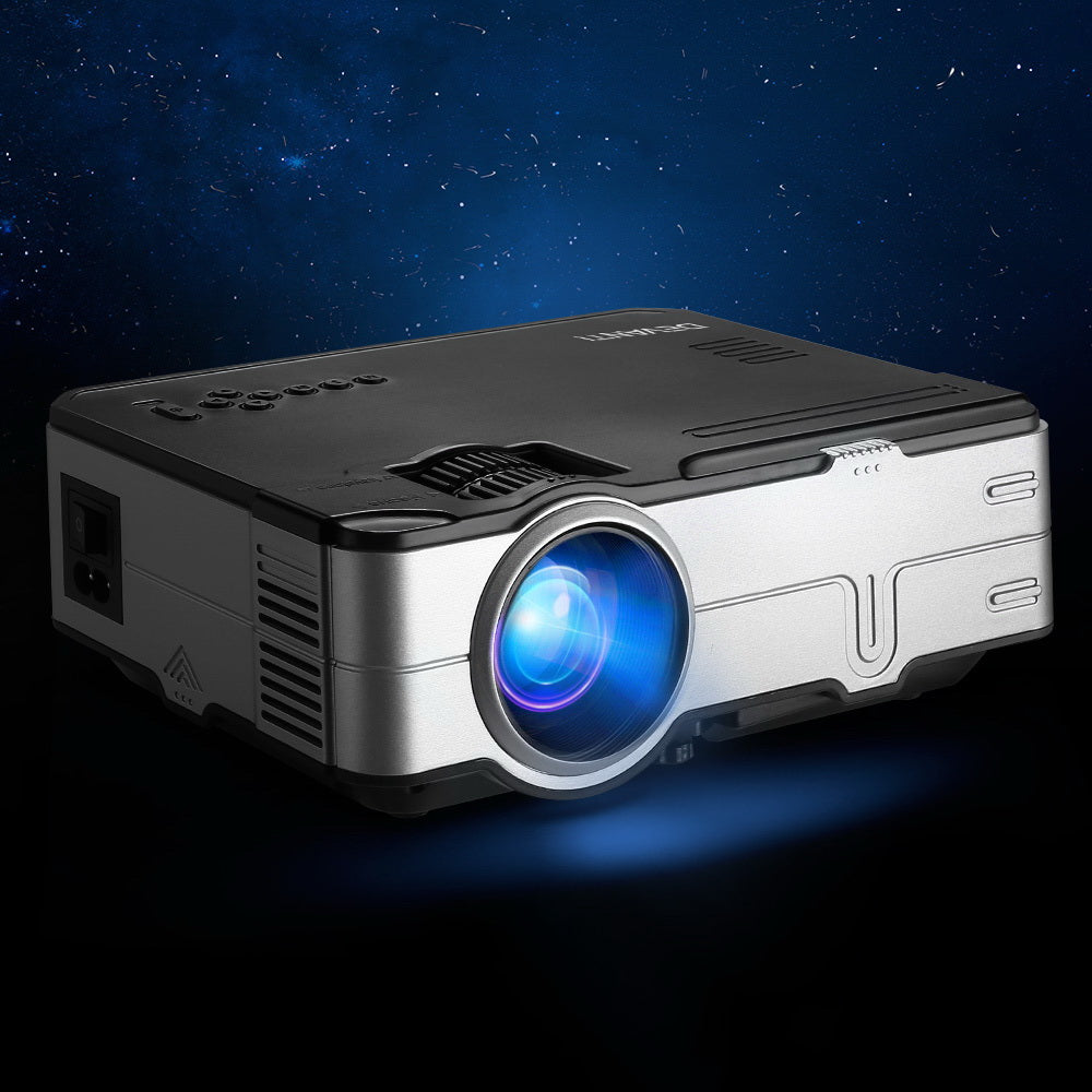 Portable Devanti HD 1080P Mini Projector for Home Theater - 1200 Lumens with USB, VGA, and Remote Control
