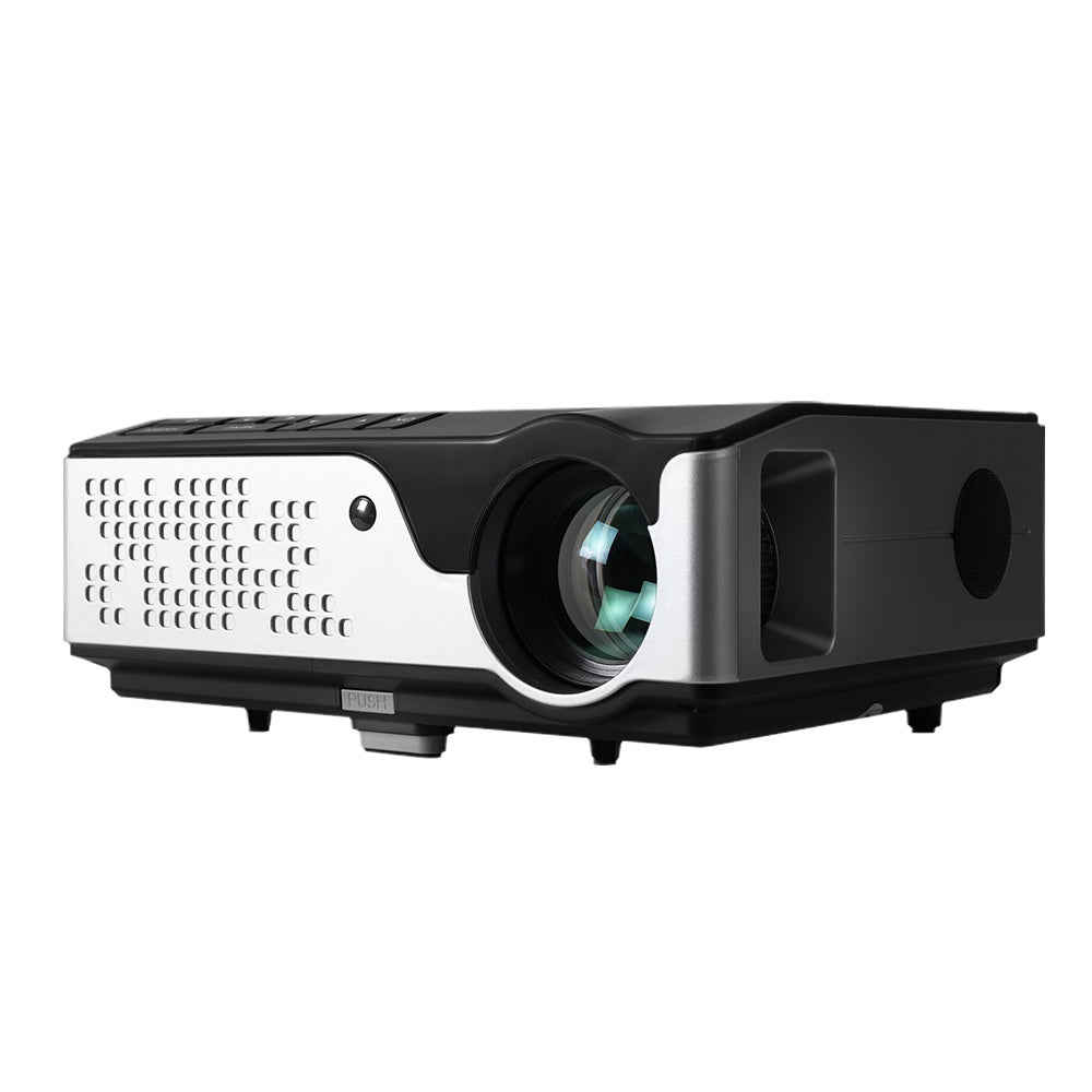 Devanti Portable HD 1080P Video Projector with Wi-Fi, 4000 Lumens Home Theater System in Black