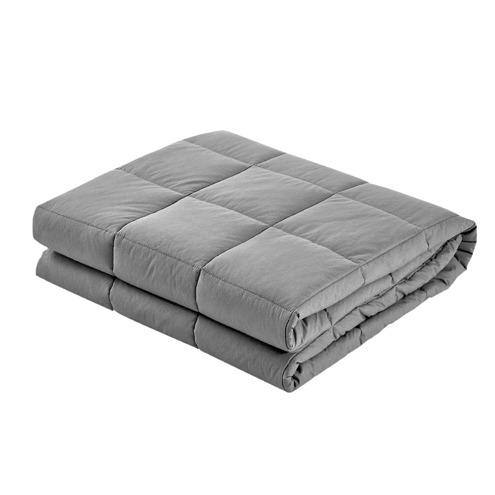 5KG Heavy Gravity Microfibre Weighted Blanket for Adults - Light Grey, Deep Touch Pressure for Enhanced Sleep and Relaxation