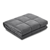 Calming 7KG Weighted Blanket for Adults - Soft Microfibre with Glass Beads for Enhanced Sleep and Anxiety Relief in Dark Grey