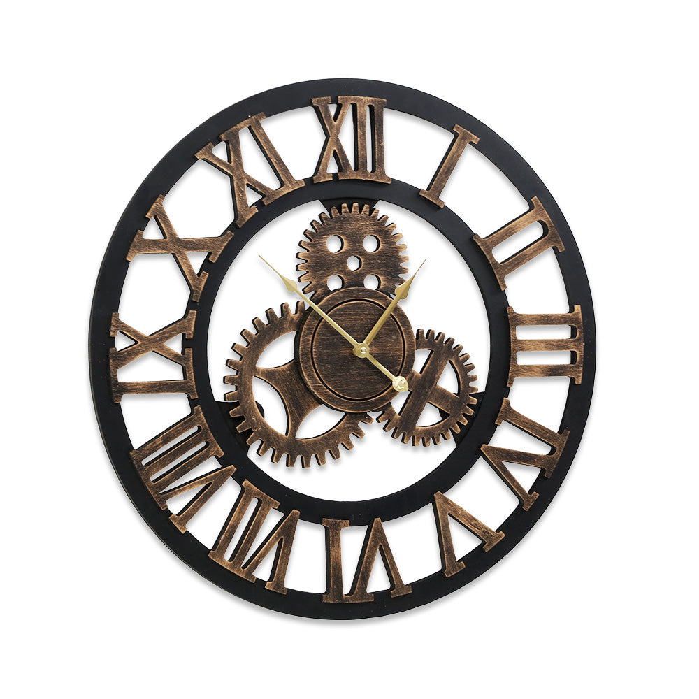 Oversized 80CM Retro Steampunk Wall Clock - Artistic Metal Decor by Artiss