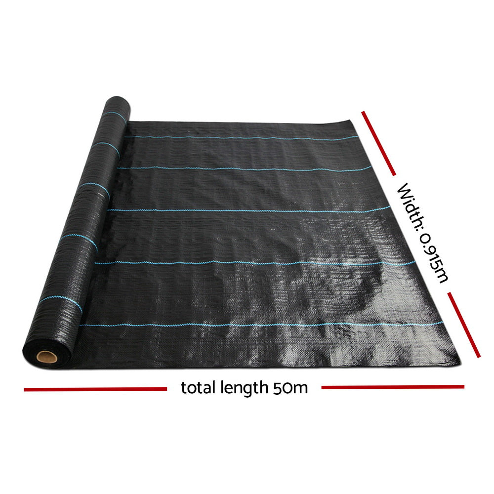 Premium UV-Resistant 0.915m x 50m Weed Control Mat for Effective Gardening and Plant Care