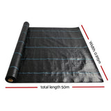 Premium UV-Resistant 0.915m x 50m Weed Control Mat for Effective Gardening and Plant Care - Side View