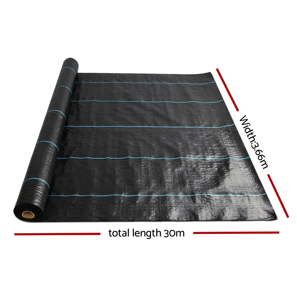 3.66m x 30m Heavy-Duty UV-Resistant Weed Control Mat for Gardening and Plant Care