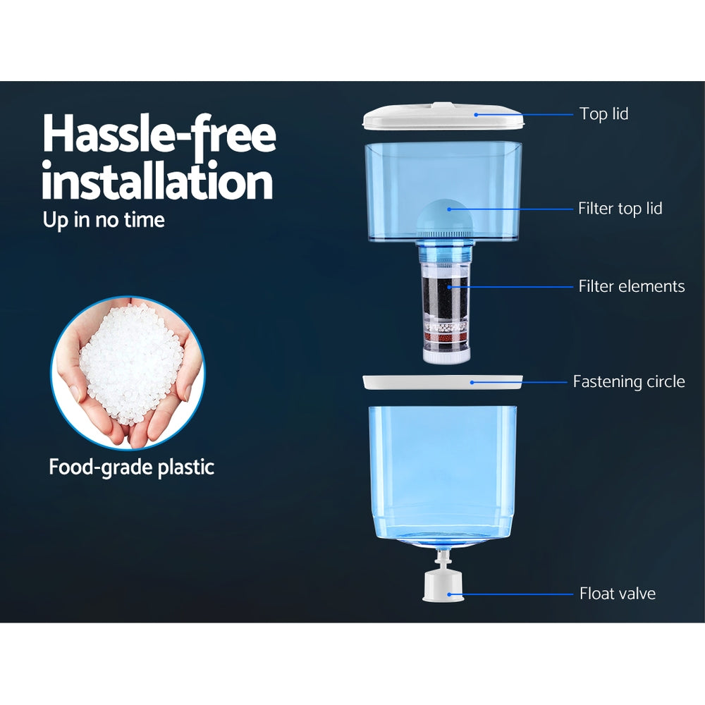 Devanti 22L Water Purification Dispenser with 6-Stage Filtration System