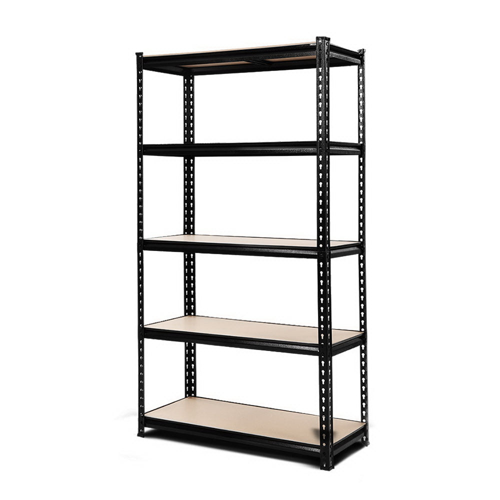 Heavy-Duty 5-Tier Steel Storage Rack - 1.5M Industrial Shelving Unit for Garage, Kitchen, and Warehouse