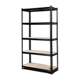 Heavy-Duty 5-Tier Steel Storage Rack - 1.5M Industrial Shelving Unit for Garage, Kitchen, and Warehouse