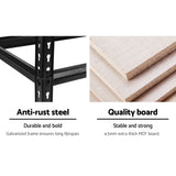 Heavy-Duty 5-Tier Steel Storage Rack - 1.5M Industrial Shelving Unit for Garage, Kitchen, and Warehouse - Top-Down View