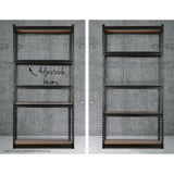 Heavy-Duty 5-Tier Steel Storage Rack - 1.5M Industrial Shelving Unit for Garage, Kitchen, and Warehouse - 45-Degree Angle