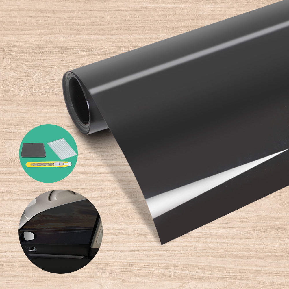 Premium Black Window Tint Film for Cars and Homes - 76cm x 7m, 5% VLT, UV Resistant