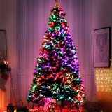 Jingle Jollys 1.8M 6FT Multi-Colored LED Christmas Tree with Optic Fiber Lights - Low Angle
