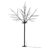 Winter Wonderland 1.8M LED Christmas Blossom Tree with Cold White Fiber Optics - Side View