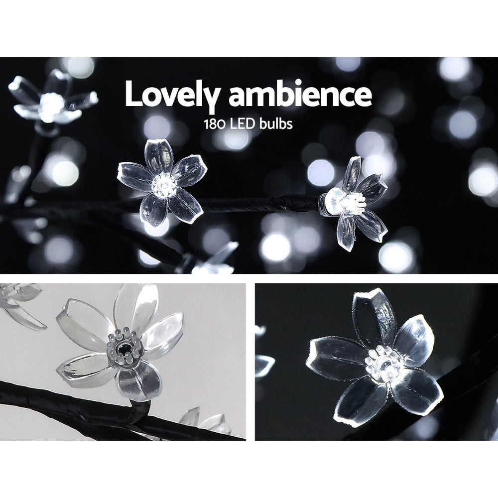 Winter Wonderland 1.8M LED Christmas Blossom Tree with Cold White Fiber Optics